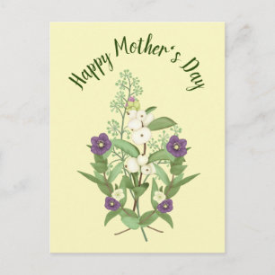 Cartão Postal Buquê de Primavera para o Dia das Mães
