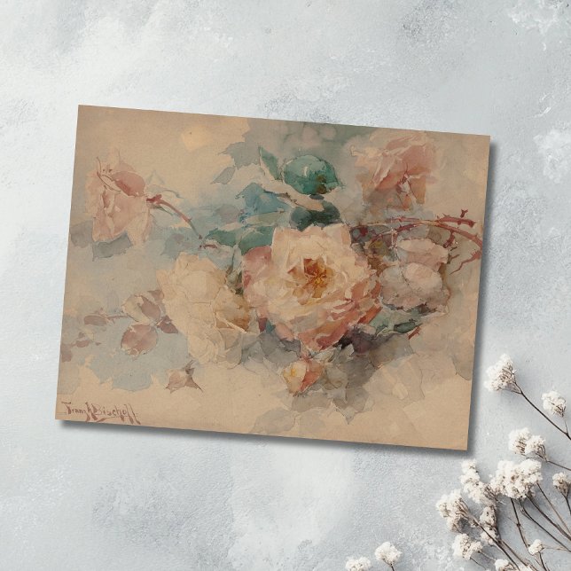 Cartão Postal Buquê de Rosas - Franz Bischoff (Criador carregado)