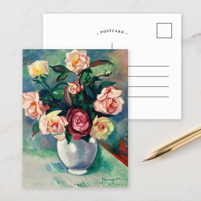 Cartão Postal Buquê de Rosas | Henri Manguin (Criador carregado)