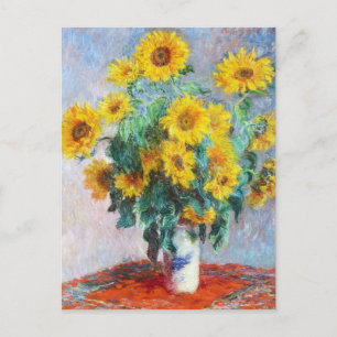 Cartão Postal Buquê de Sunflower, 1880 Claude Monet