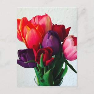 Cartão Postal Buquê de Tulipas da Primavera