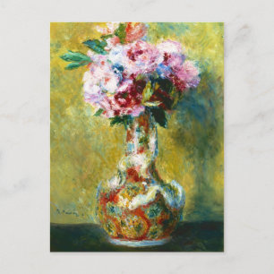 Cartão Postal Buquê em um Vaso pintura de Pierre Auguste Renoir