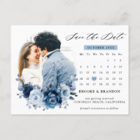 Buquê Floral de Marinho Azul Dusty Salva a Data