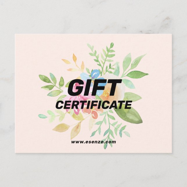 Cartão Postal buquê floral pintado à mão (Frente)