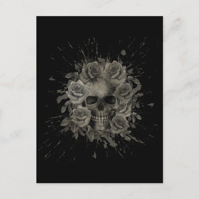 CARTÃO POSTAL BUQUÊ SKULL SPLASH   (Frente)