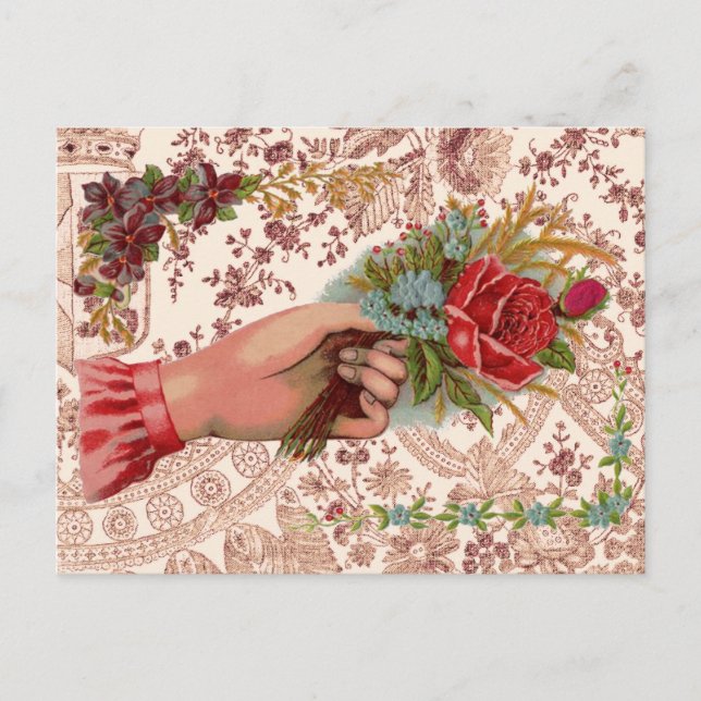 Cartão Postal Buquê Vintge (Frente)
