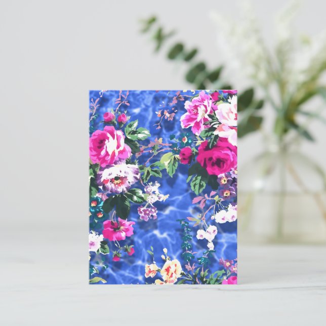 Cartão Postal Buquês com rosas (Em pé/Frente)