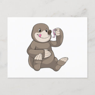 Cartão Postal Buraco com verme