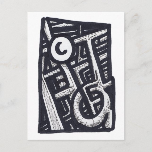 Cartão Postal Buraco em um? (Frente)