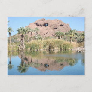 Cartão Postal Buraco na Rocha Marco do Deserto do Arizona Foto
