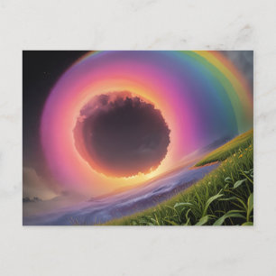 Cartão Postal buraco negro arco-íris