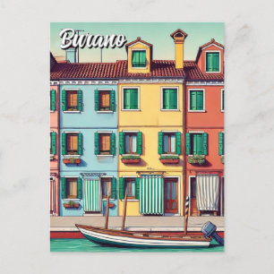 Cartão Postal Burano Itália