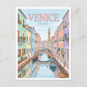 Cartão Postal Burano Veneza Itália