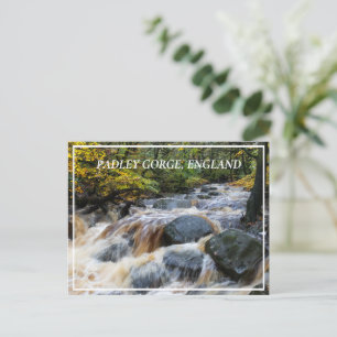 Cartão Postal Burbage Brook in Cheio Spate, Padley Gorge, Reino 