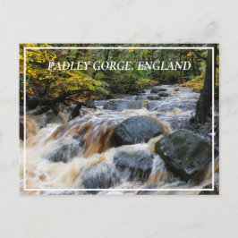 Cartão Postal Burbage Brook in Cheio Spate, Padley Gorge, Reino