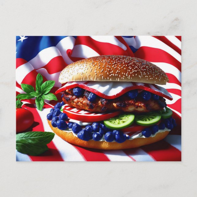 Cartão Postal Burger Americano Realmente Desagradável (Frente)