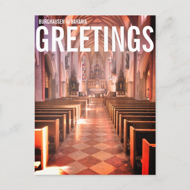 Cartão Postal Burghausen na Baviera (Frente)