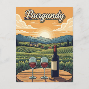 Cartão Postal Burgundy France Viagem