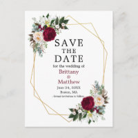 Burgundy White Floral Salve A Data Geo Frame