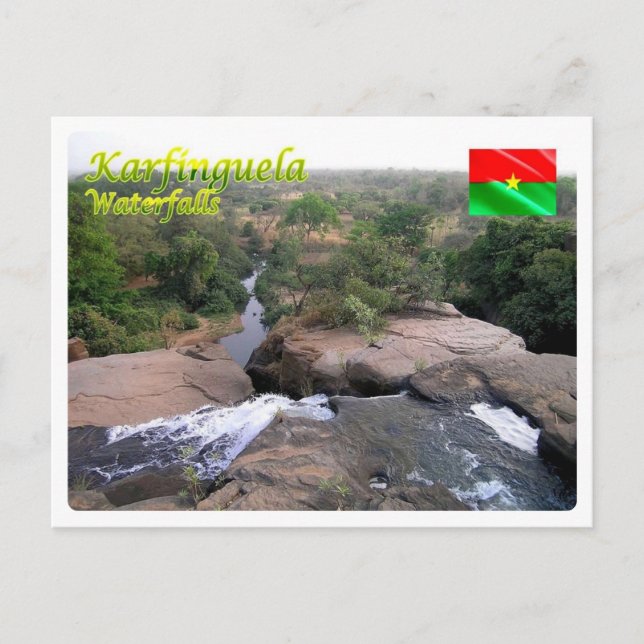 Cartão Postal Burkina Faso - Karfinguela Waterfall - (Frente)