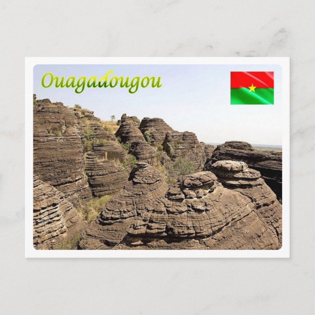 Cartão Postal Burkina Faso - Ouagadougou - Picos de Fabedougou - (Frente)