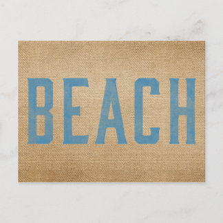 Cartão Postal Burlap Beach