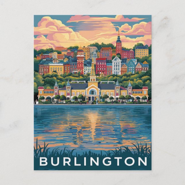 Cartão Postal Burlington, Vermont (Frente)