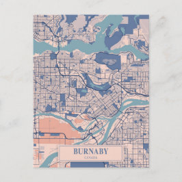 Cartão Postal Burnaby Canada Breezy City Map Travel