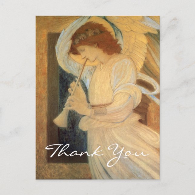 Cartão Postal Burne-Jones' An Angel Tocando Flageolet (Frente)