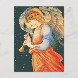 Cartão Postal Burne-Jones Angel tocando uma bandeira CC1130