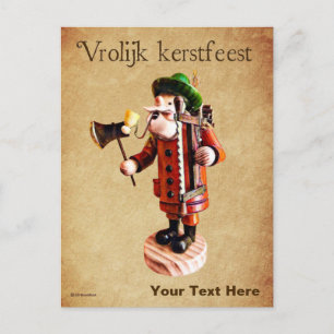 Cartão Postal Burner de Incenso "Smoker Man" alemão