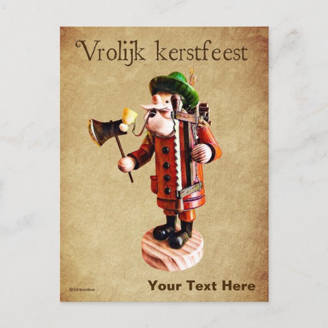 Cartão Postal Burner de Incenso "Smoker Man" alemão (Frente)