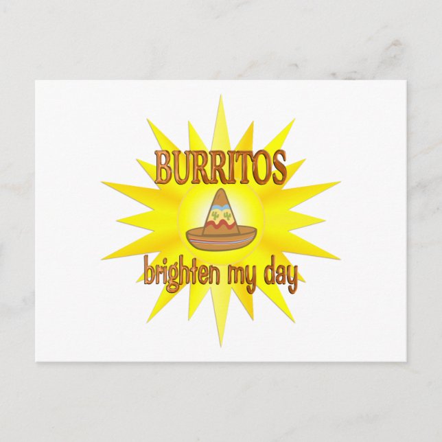 Cartão Postal Burritos Brighten (Frente)
