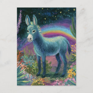 Cartão Postal Burro Bonito à Noite