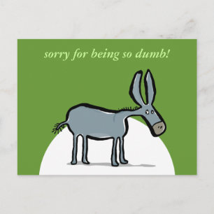 Cartão Postal burro - com suas próprias palavras!
