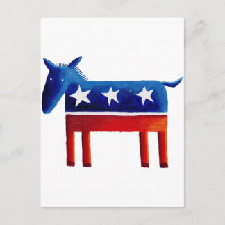Cartão Postal Burro Democrata
