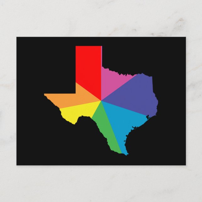 Cartão Postal burst de cores texas (Frente)