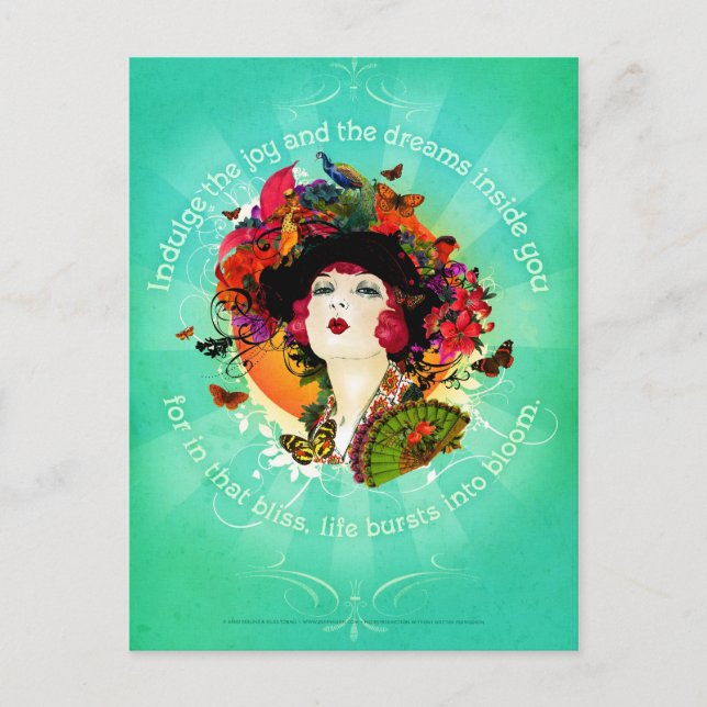 Cartão Postal Burst em Bloom (Frente)