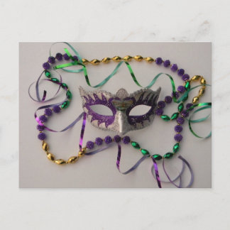 CARTÃO POSTAL BURST OF MARDI GRAS COLORS