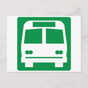 Cartão Postal Bus Parar Sinal de Estrada