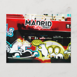 Cartão Postal Bus turístico de Madrid (España)