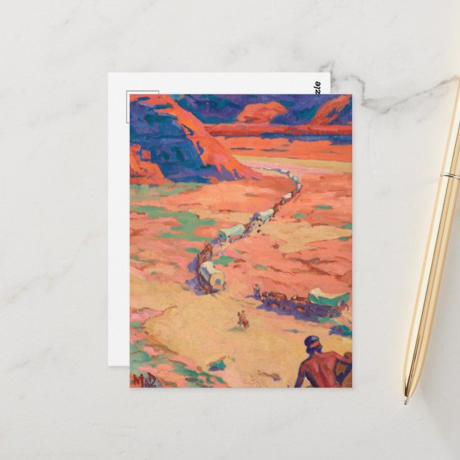 Cartão Postal Buscando os intrusos por Maynard Dixon (Frente/Verso In Situ)