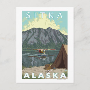 Cartão Postal Bush Plane Fisheries - Sitka, Alasca