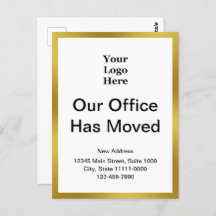 Business Change of Address Dourado and White Model