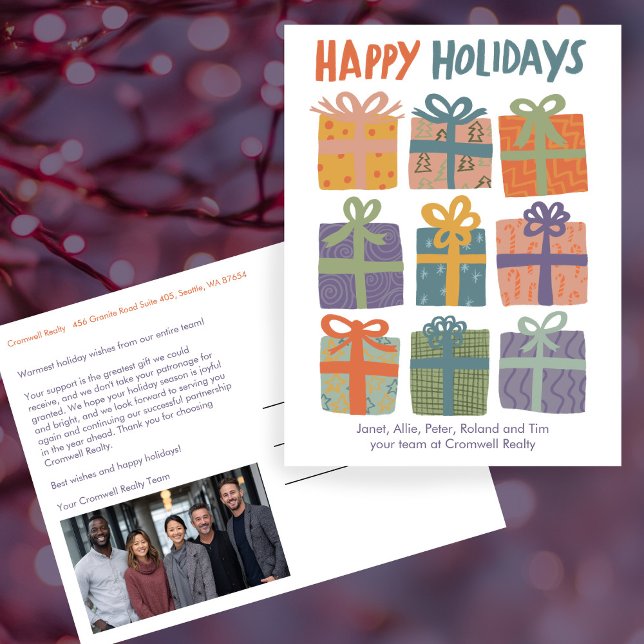 Cartão Postal Business Corporate Christmas Holiday CUSTOM Photo  (Business Corporate Christmas Holiday CUSTOM Photo Postcard
)