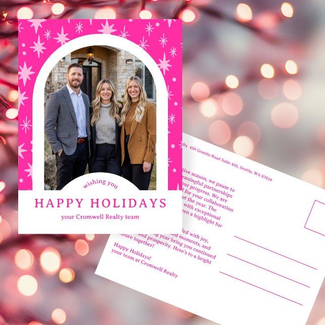 Cartão Postal Business Corporate Holiday Stars CUSTOM Arch PHOTO (Business Corporate Holiday Stars CUSTOM Arch PHOTO Postcard
)