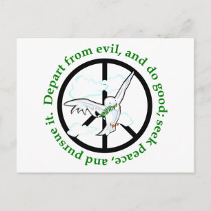 Cartão Postal Busque paz e persiga seu dom cristão