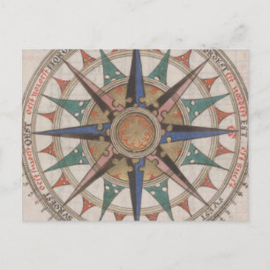 Cartão Postal Bússola Náutica Histórica (1543)