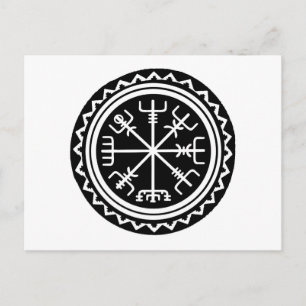 Cartão Postal Bússola Viking Vegvisir