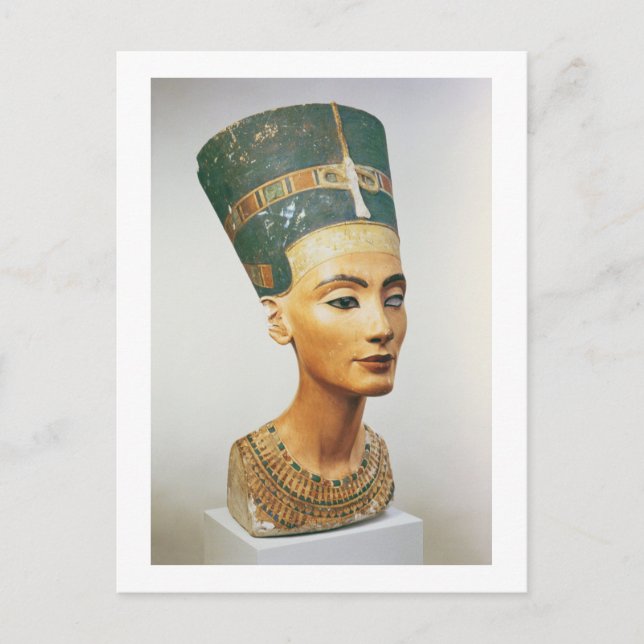 Cartão Postal Busto da Rainha Nefertiti, do estúdio do Cs (Frente)